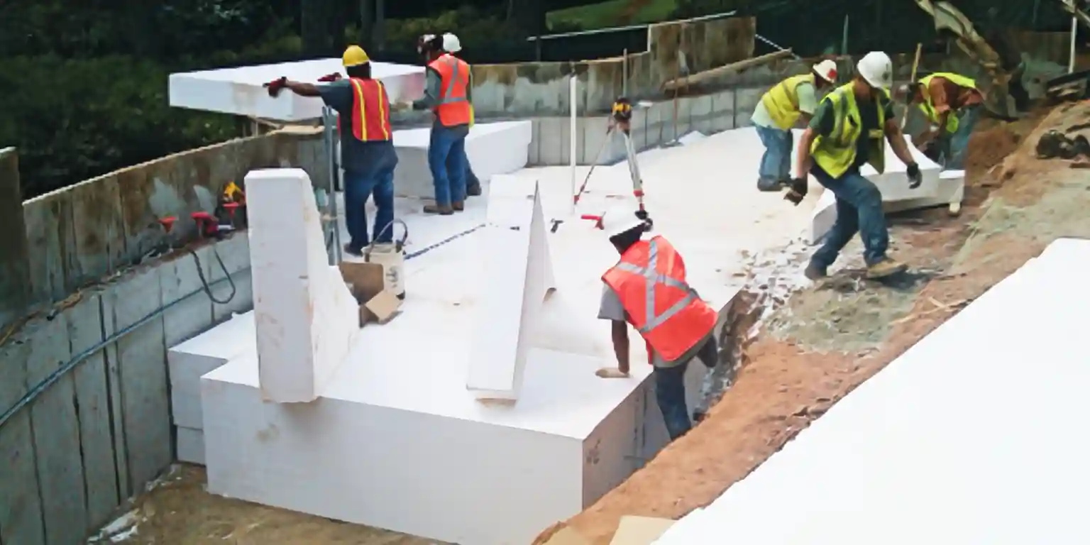 Structural building projects with foam blocks